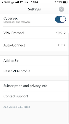 nord vpn settings