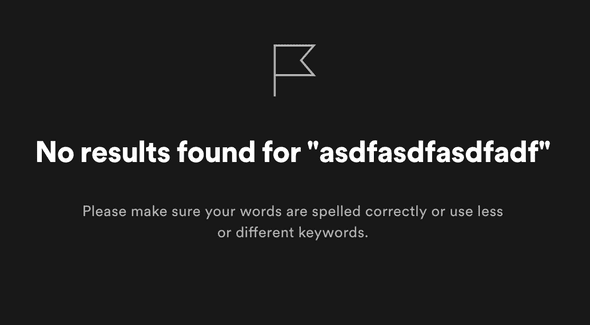 spotify empty results